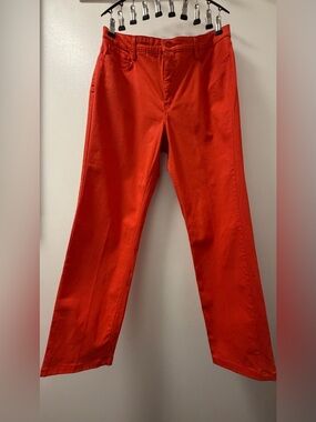 Jones New York Soho Ankle Jeans Orange Red Stretch Studded Size 14